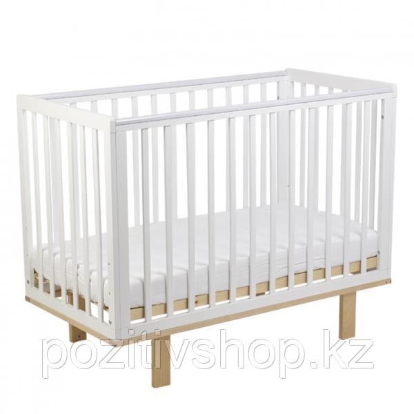 Кроватка детская Polini kids Simple 340 белый- натуральный, фото 1