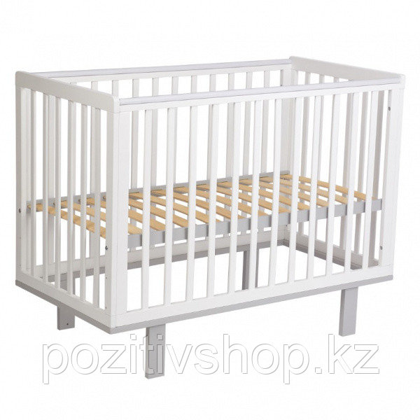 Кроватка детская Polini kids Simple 340 белый- серый