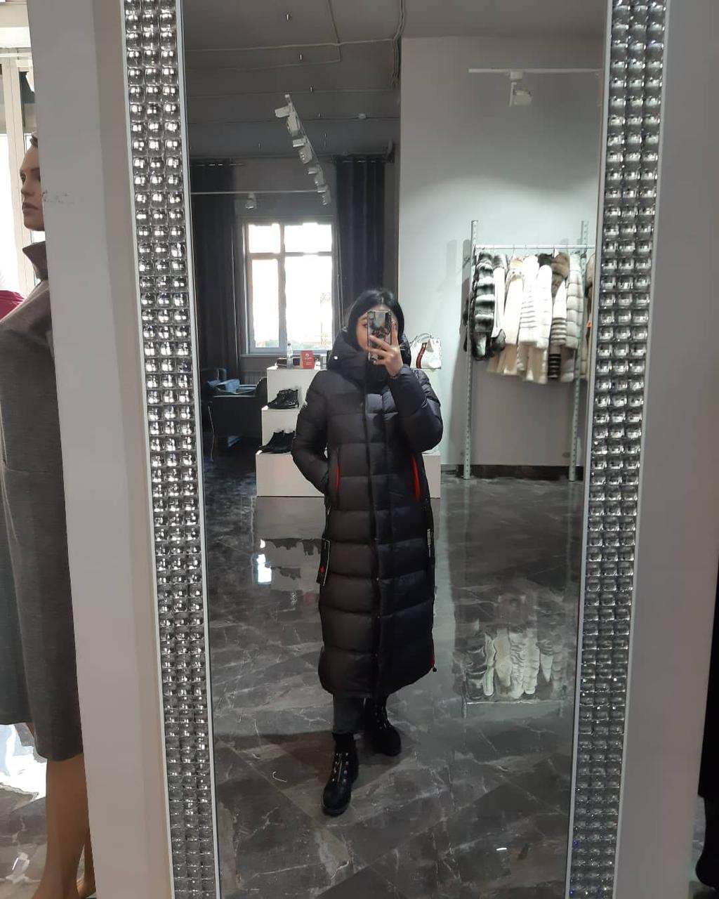 Теплая женская черная куртка