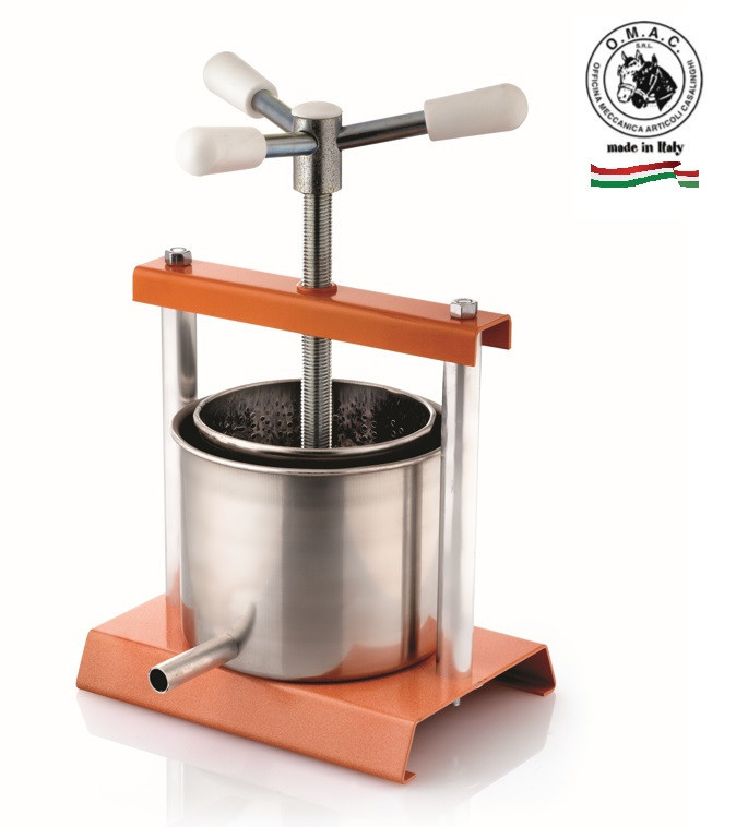Соковыжималка OMAC 360 Torchietto итальянский домашний ручной винтовой пресс для отжима сока, сыра, масла