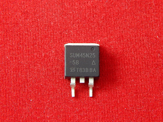 SUM45N25-58 Транзистор, N-канальный, 250В, 45A, TO-263, фото 2