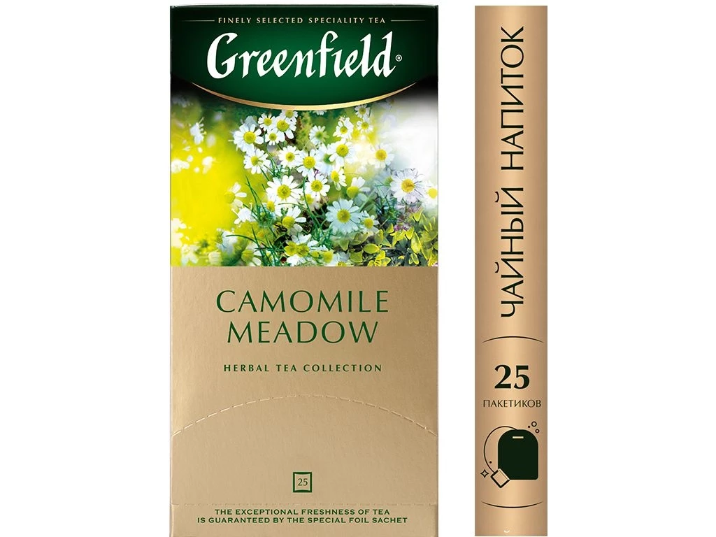 Чай Greenfield Camomile Meadow с ромашкой и мелиссой, 25 пакетиков