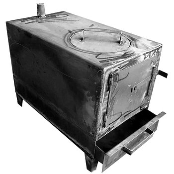 Дакан 80 кв.м на твердом топливе (дрова,уголь)