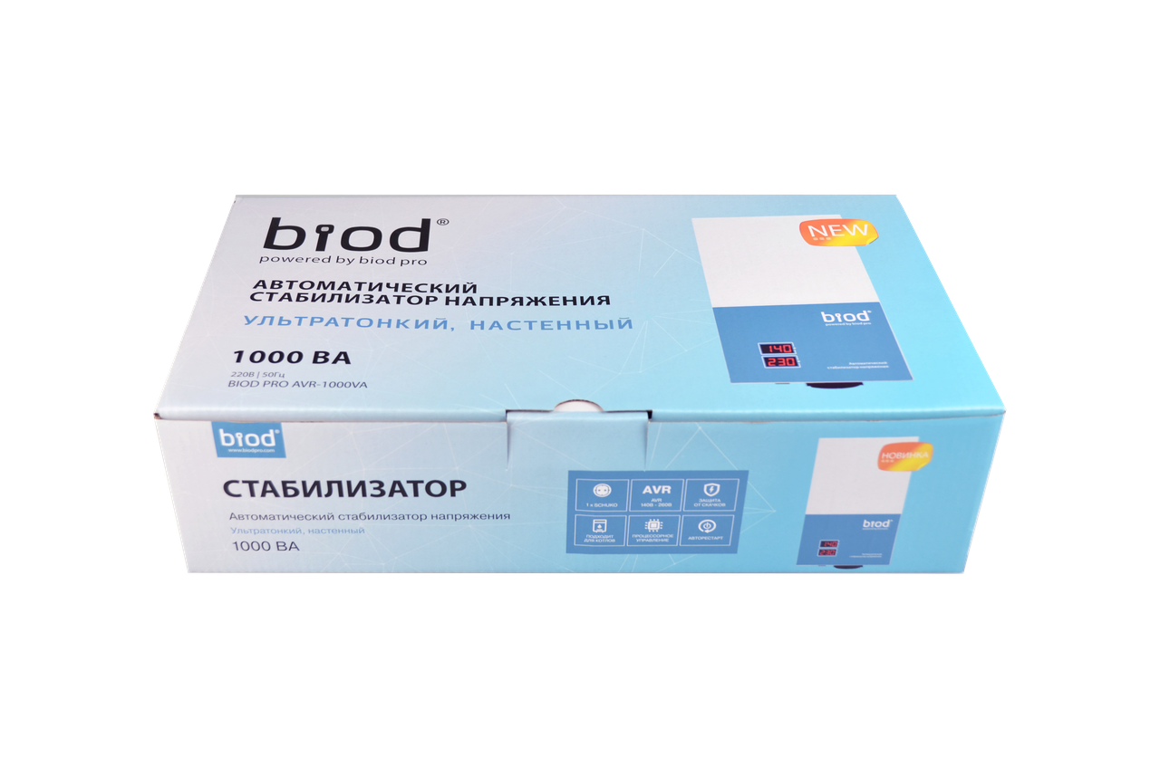 Стабилизатор напряжения Biod Pro AVR-1000VA автоматический - фото 8 - id-p95260958