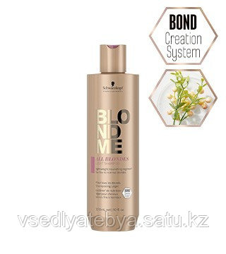 Schwarzkopf BLONDME All Blondens Light, Шампунь для всех типов блонд, 300 мл