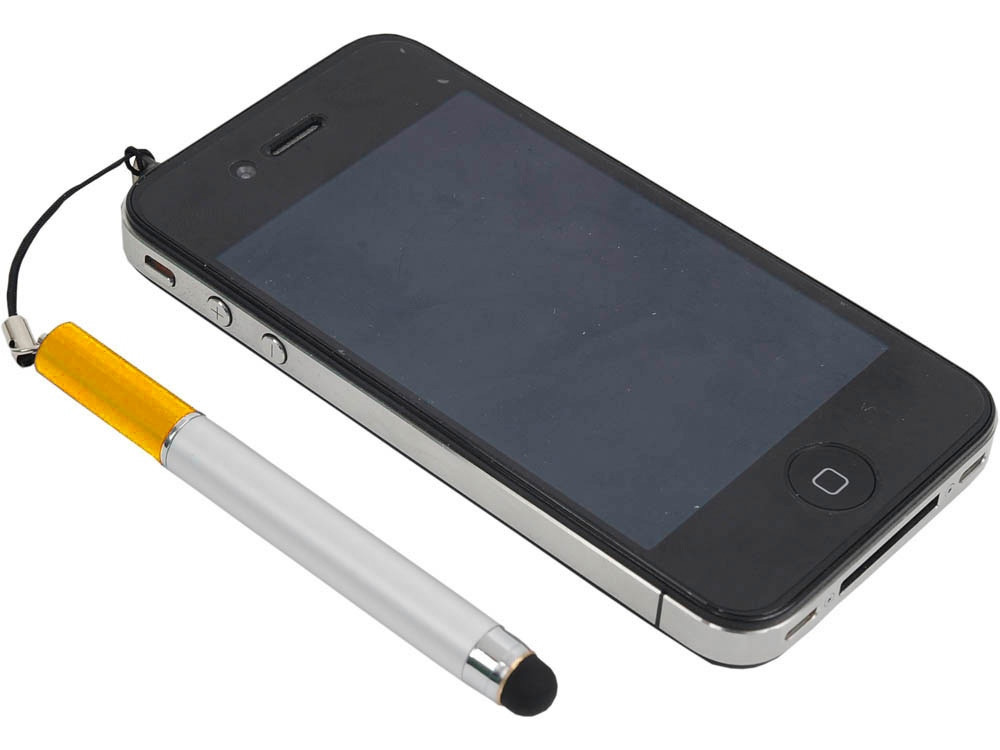 Ручка-подвеска на мобильный телефон со стилусом, серебристый/золотистый - фото 3 - id-p95269171
