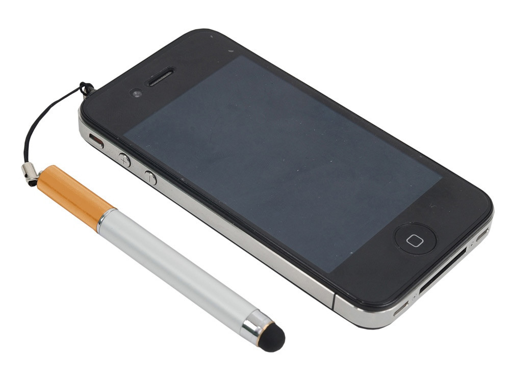 Ручка-подвеска на мобильный телефон со стилусом, серебристый/золотистый - фото 4 - id-p95269171