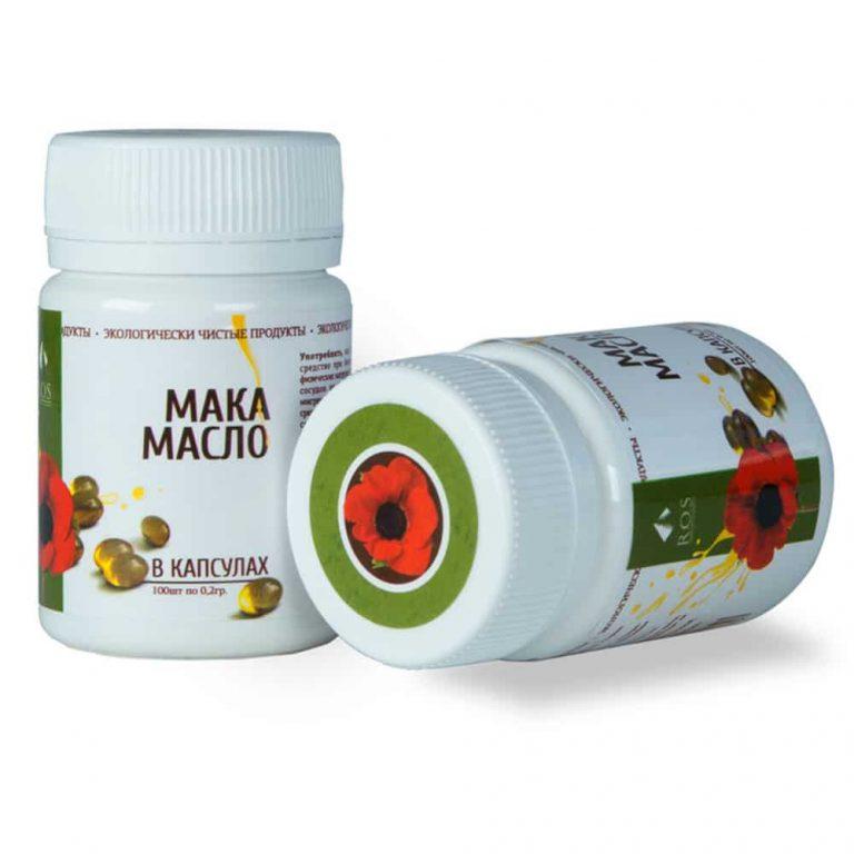 Масло мака, в капсулах, 100 шт по 0,2 гр