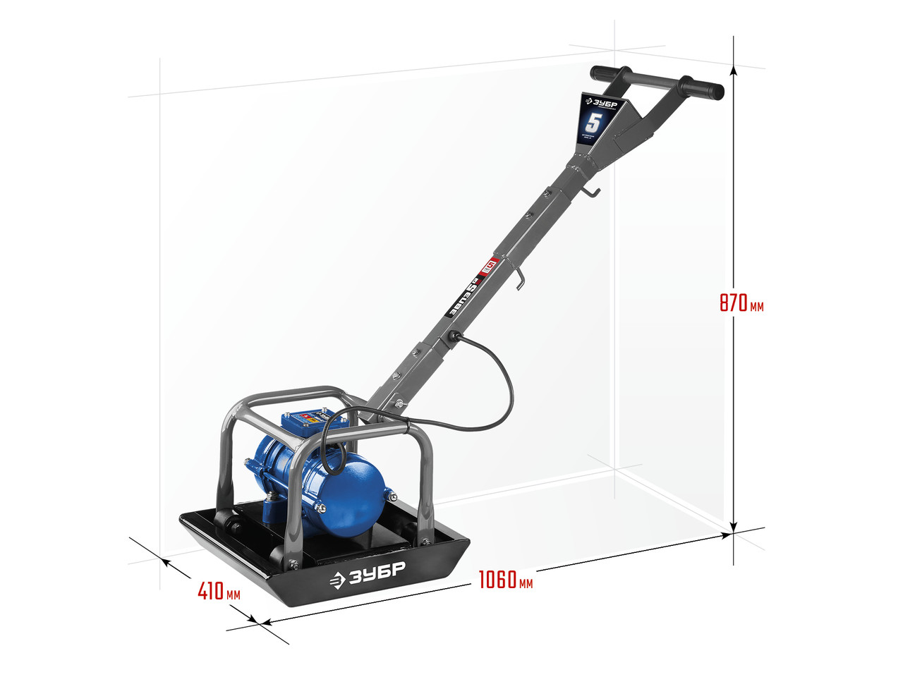 Виброплита электрическая Зубр ЗВПЭ-5 Г - фото 3 - id-p95273984