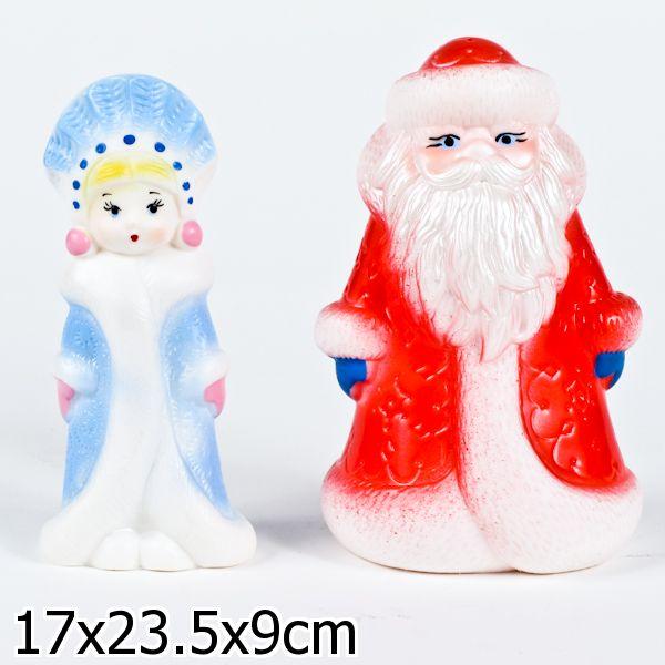 Резиновые игрушки Рождество. Дед мороз и Снегкрочка - фото 1 - id-p95266199