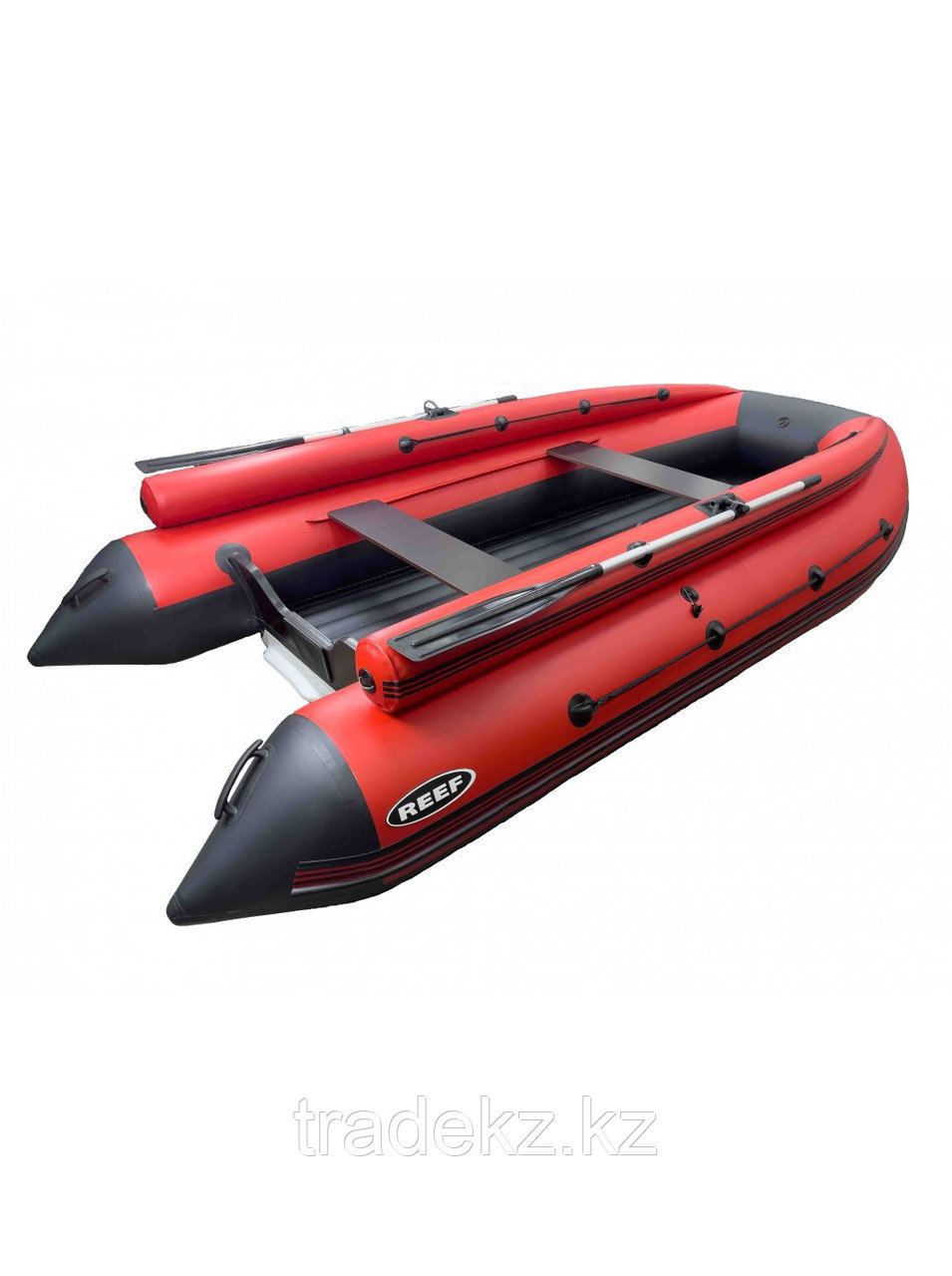 Лодка REEF-360 F НД стеклопластиковый интерцептер красный/черный