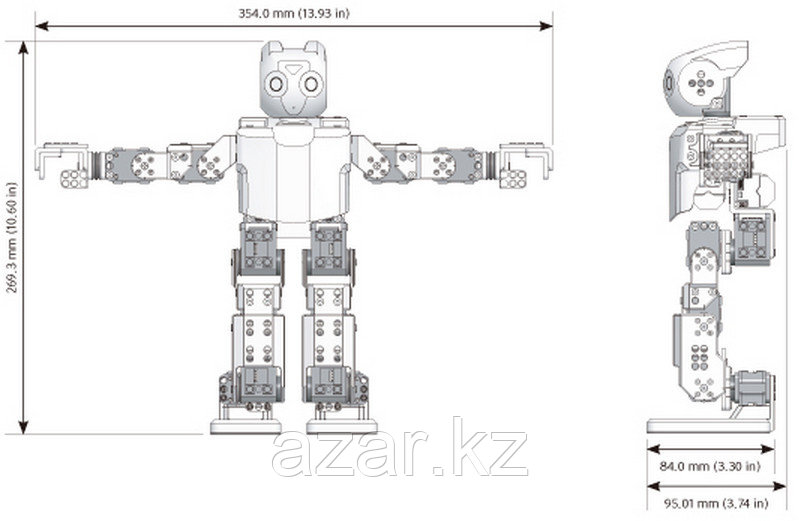 Образовательный человекоподобный робот-конструктор Robotis DARwin-Mini - фото 3 - id-p95275828