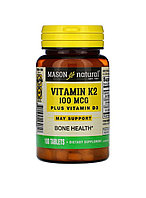 MASON natural Витамины К2 и D3, 100 мкг, 100 таблеток
