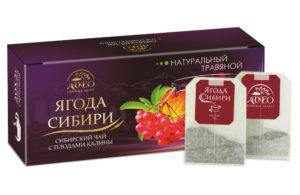 Чайный напиток "Калина. Ягода Сибири" 20 ф/п по 1,5 гр