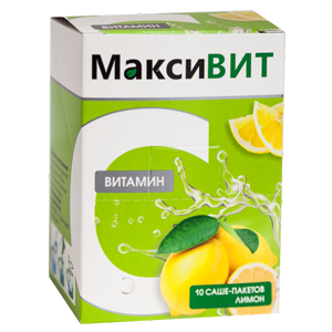Напиток "Максивит" с витамином С со вкусом лимона 10 саше по 16 гр.