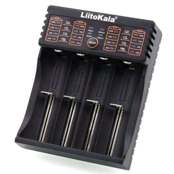 Зарядное устройство LiitoKala Lii-402 4-слота, для Li-ion/Li-Fe/Ni-HM аккумуляторов - фото 1 - id-p95302668