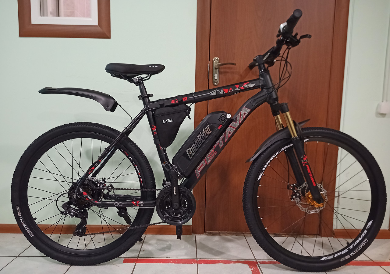 36v 250w ( max 350w), аккум. Li-ion 36v 24 A/H. Электровел. Рама 19".Колеса 27,5 дюймов.