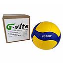 Мяч волейбольный Mikasa V330W NEW, желтый цвет, 5 размер, фото 4
