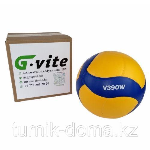 Мяч волейбольный Mikasa V390W NEW, желтый цвет, 5 размер - фото 3 - id-p95303482