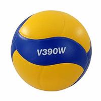 Мяч волейбольный Mikasa V390W NEW, желтый цвет, 5 размер, фото 1