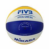 Мяч для пляжного волейбола Mikasa VLS300, белый цвет, 5 размер, фото 2