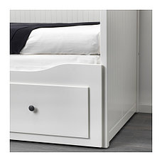 Кушетка с 2 матрасами ХЕМНЭС белый Осванг жесткий ИКЕА, IKEA, фото 3