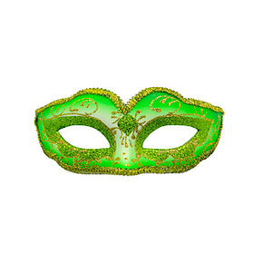 Карнавальная маска "Загадка" зеленая