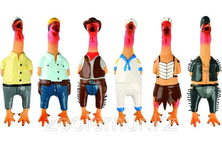 FLAMINGO ЦЫПЛЕНОК В ОДЕЖДЕ игрушки для собак и щенков всех пород, 24 см, фото 1