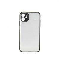 Защитный чехол для iPhone 11 Keephone пластик, прозрачный с темно-зеленой окантовкой