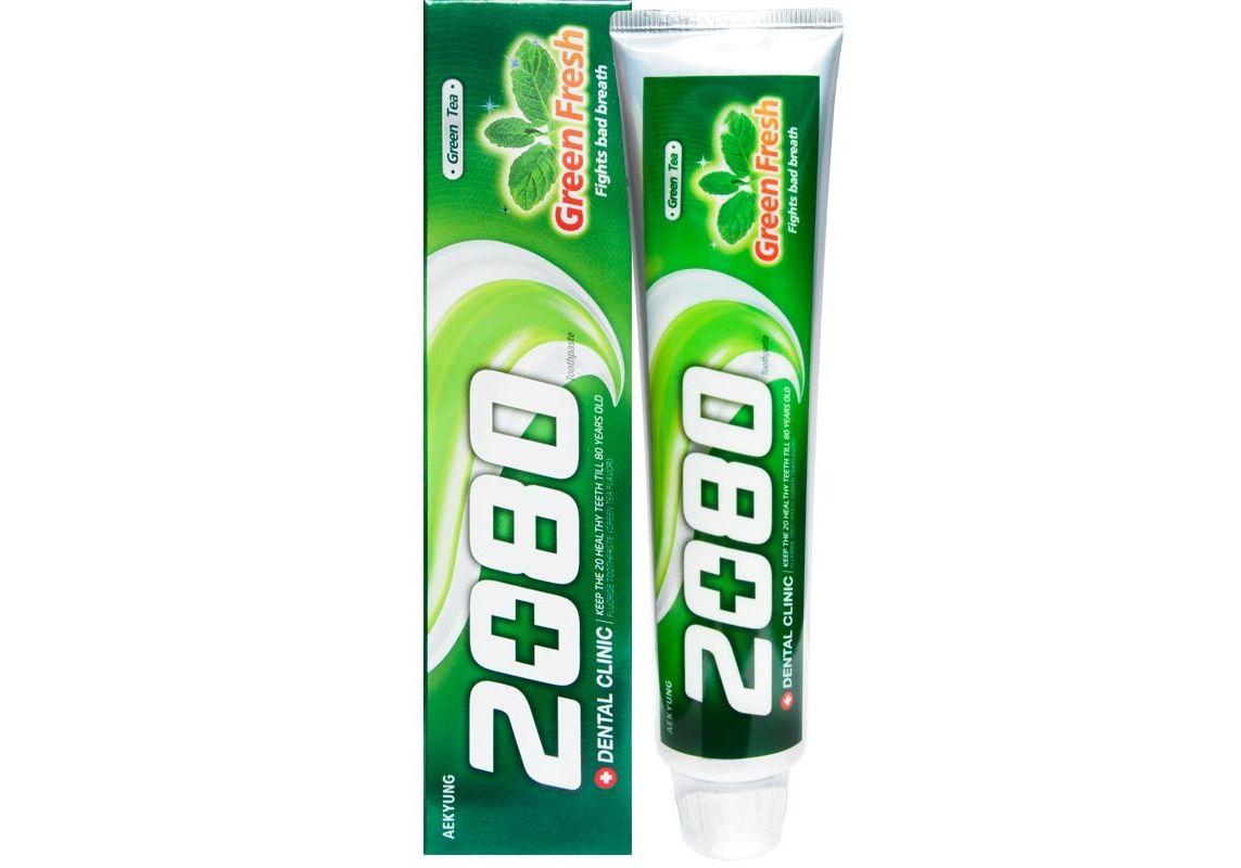 Зубная паста с экстрактом зеленого чая и мятным вкусом Dental Clinic 2080 Green Fresh, KERASYS 120