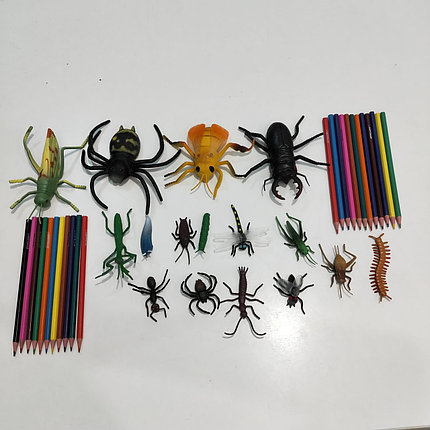 Набор из 16 резиновых насекомых, фото 2