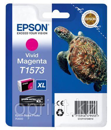 Картридж струйный оригинальный Epson T1573 / C13T15734010 пурпурный (magenta) XL