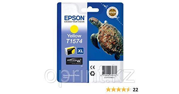 Картридж струйный оригинальный Epson T1574 / C13T15744010 желтый (yellow) XL