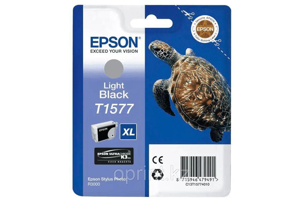 Картридж струйный оригинальный Epson T1577 / C13T15774010 серый (grey) XL