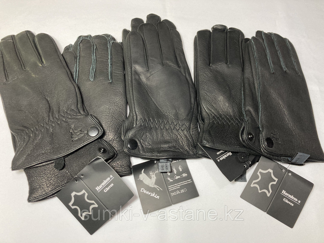 Мужские перчатки из кожи, размеры 8-10/1-2 - фото 2 - id-p95321819