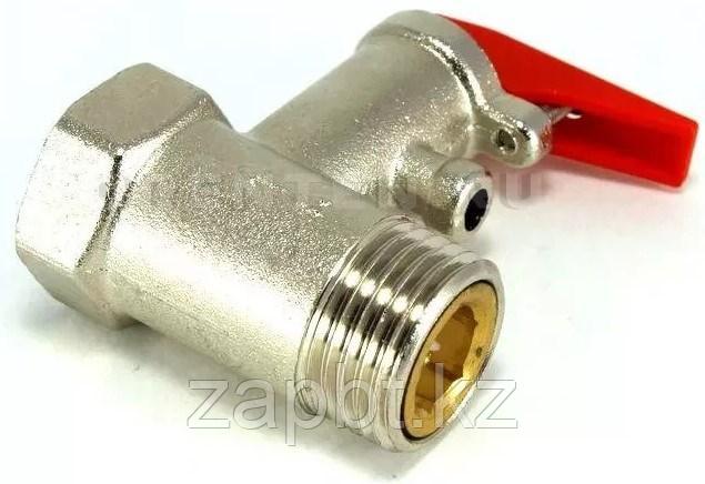 Клапан предохранительный для бойлера (водонагревателя) обратный 1/2 9 bar с флажком - фото 1 - id-p95323616