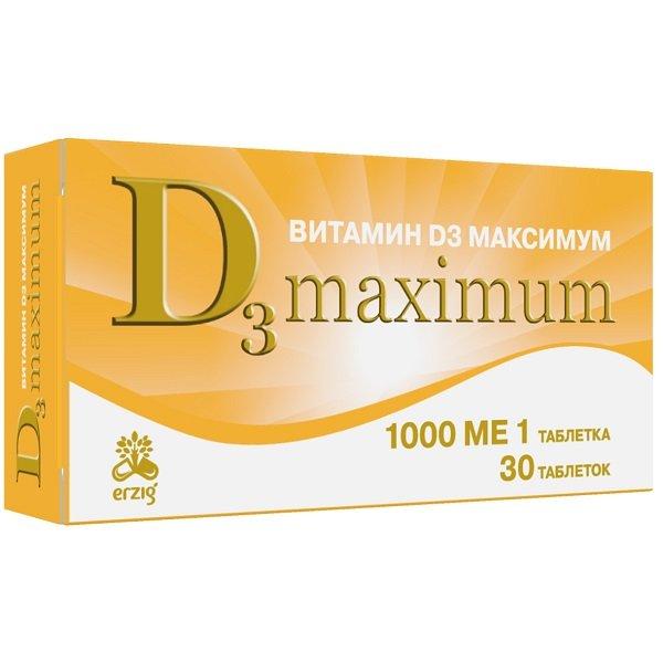 Витамин D3 максимум 1000МЕ №30 табл. (Лидер Плюс)