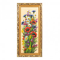 Картина из каменной крошки "Полевые цветы" багет 27х57 см 122580