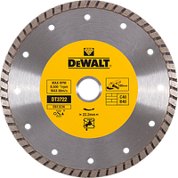 DeWalt, DT3722, Алмазный отрезной круг со сплошной кромкой Turbo универсальный для сухого резания дл