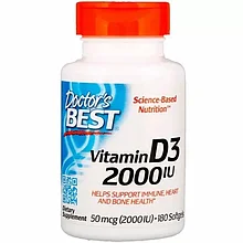 Витамины Doctor's Best Vitamin D3 2000 IU 180 капс