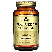 Витамины Solgar Cod liver oil Vitamins A&D 250 капс