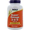Витамины Now Super Omega 3-6-9 1200 mg 180 капсул