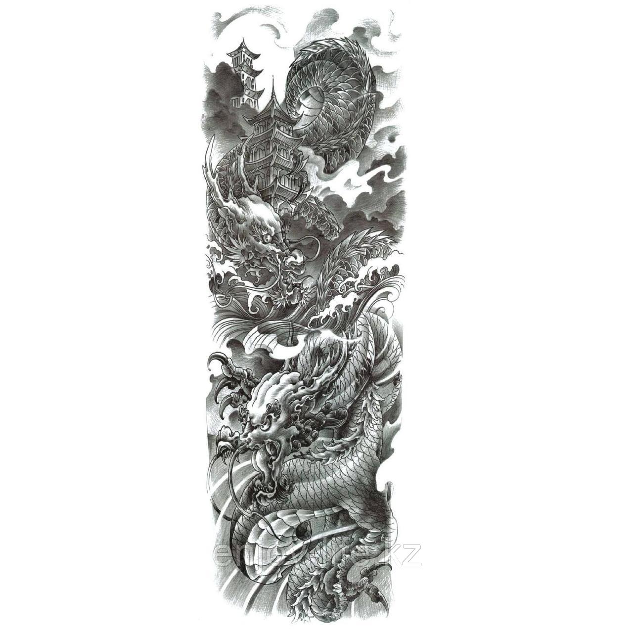 Временная татуировка "Рукав" 170х480 мм., фото 1