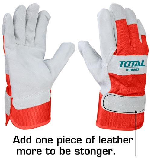 Перчатки рабочиеКожаные перчатки, размер XL