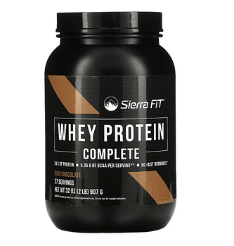 Sierra Fit, Whey Protein Complete, сывороточный протеин, насыщенный шоколад, 907 г (2 фунта)