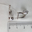 Серьги из серебра с фианитами Diamant 94-120-01218-1 серебро с родием, фото 3