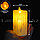 LED свеча на батарейках с подвижным пламенем и подтеками 9х5 см средняя, фото 2