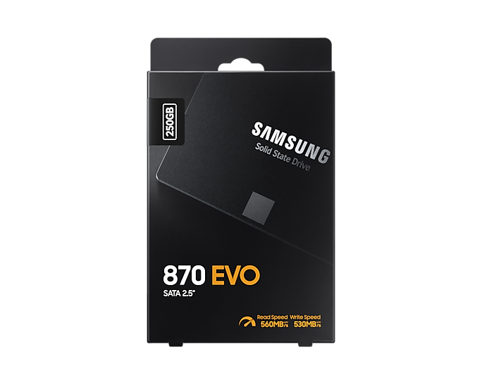 Твердотельный накопитель SSD 2.5" 250GB Samsung 870 EVO MZ-77E250BW