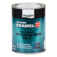 Грунт-эмаль по ржавчине 3 в 1 ЭКОДОМ