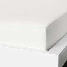 Простыня натяжная УЛЛЬВИДЕ белый 160x200 см ИКЕА, IKEA, фото 2